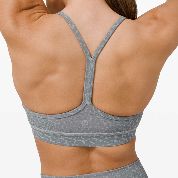 LULULEMON NULU FLOW Y BRA CITY CAMO SILVER DROP - Picture 2 of 6